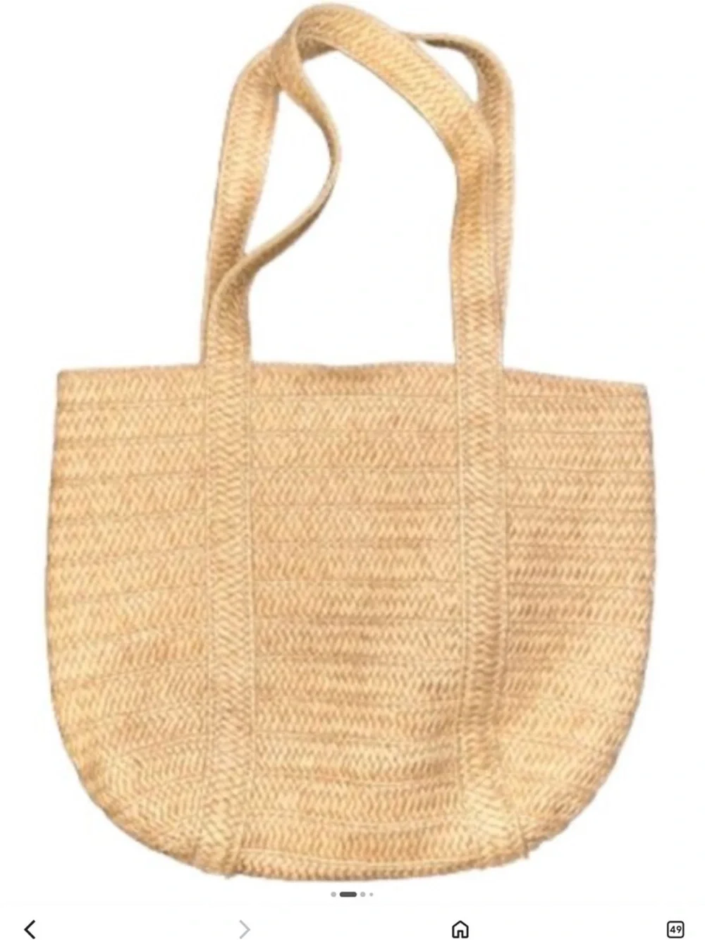 Draper James Neutral Straw Beach Tote Bag Versatile Market Carryall + Extras!!